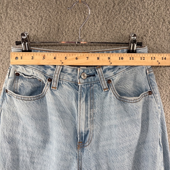 Abercrombie The Loose High Rise Curve Love Jeans 25 0L Light Wash Baggy Wide Leg - Picture 8 of 16